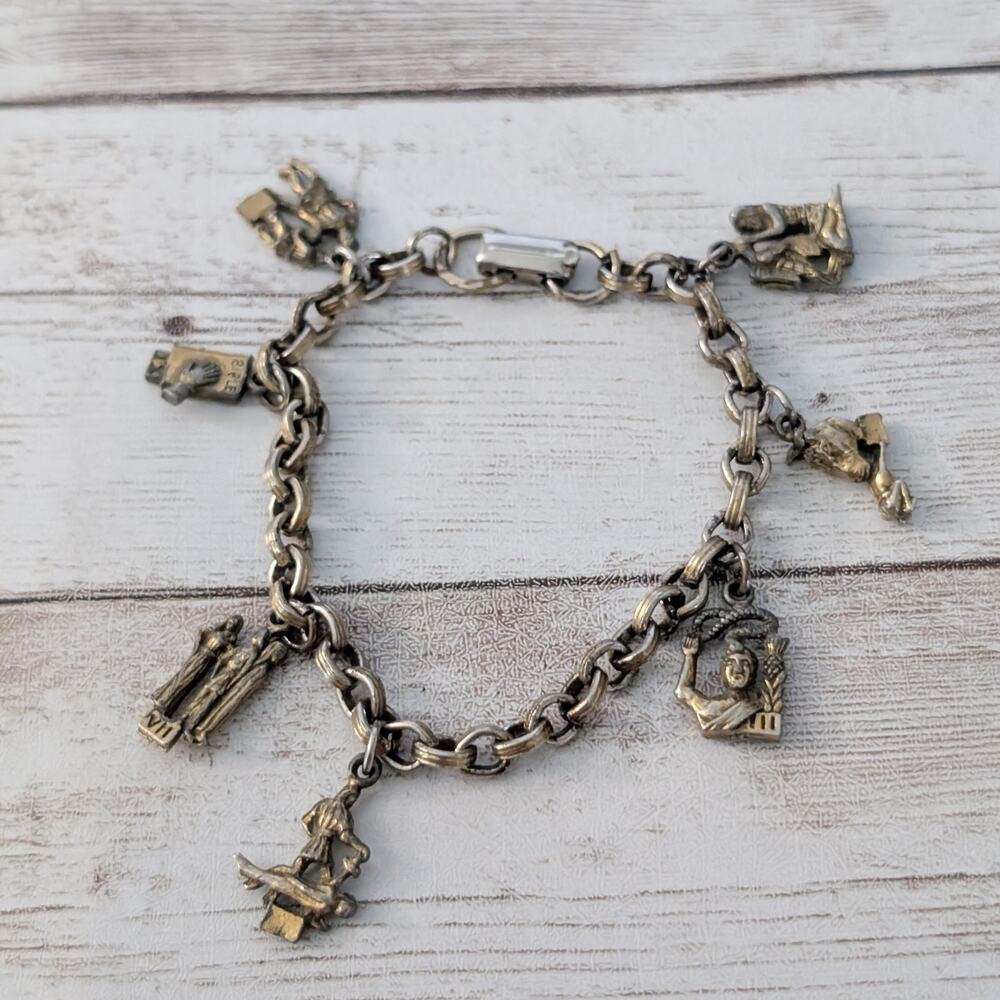 Bible Themed Charm Bracelet - Poor Condition